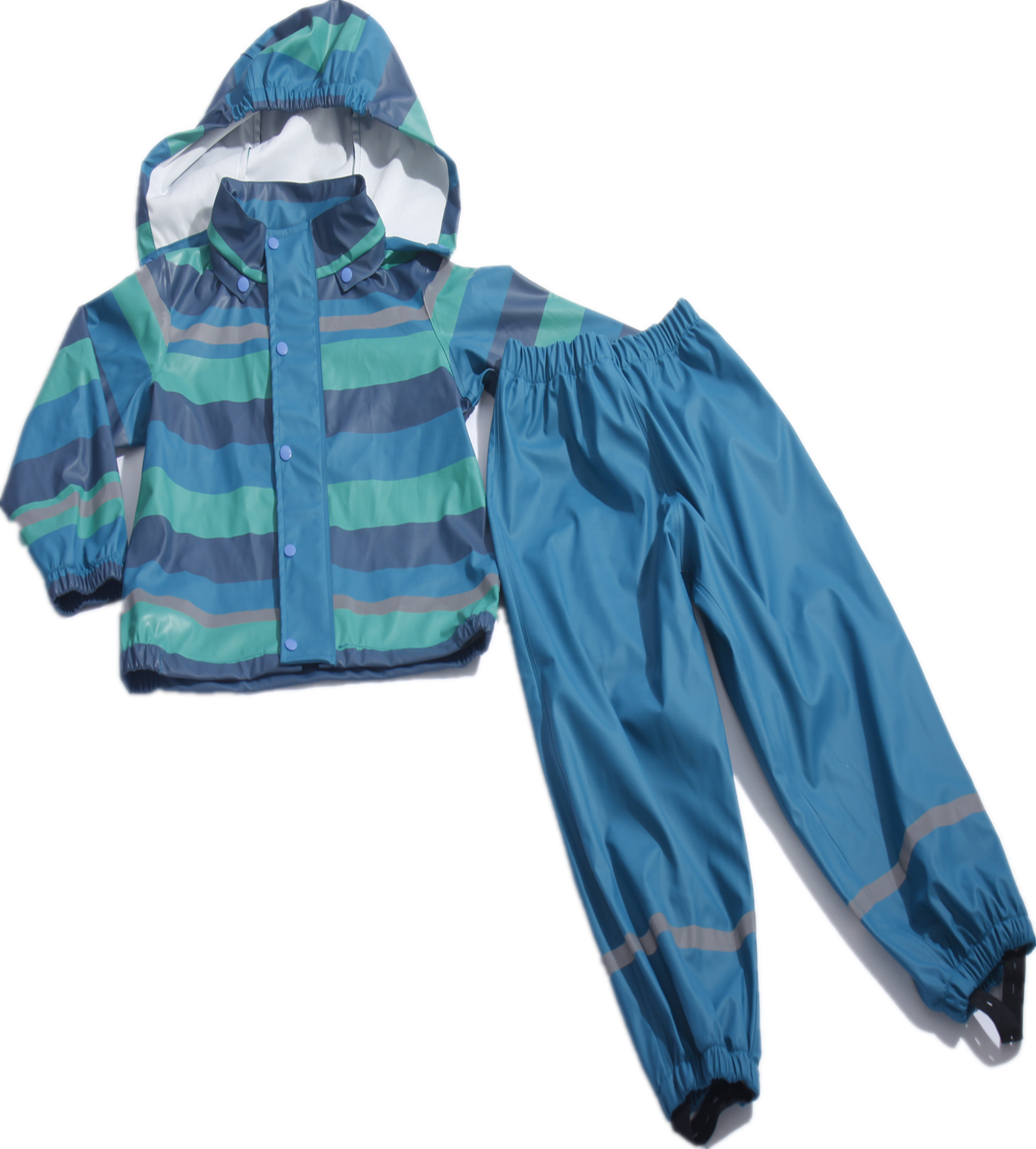 BLUE WATERPROOF COAT IN POLYURETHANE, BABY BLUE WATERPROOF COAT IN POLYURETHANE, BABY