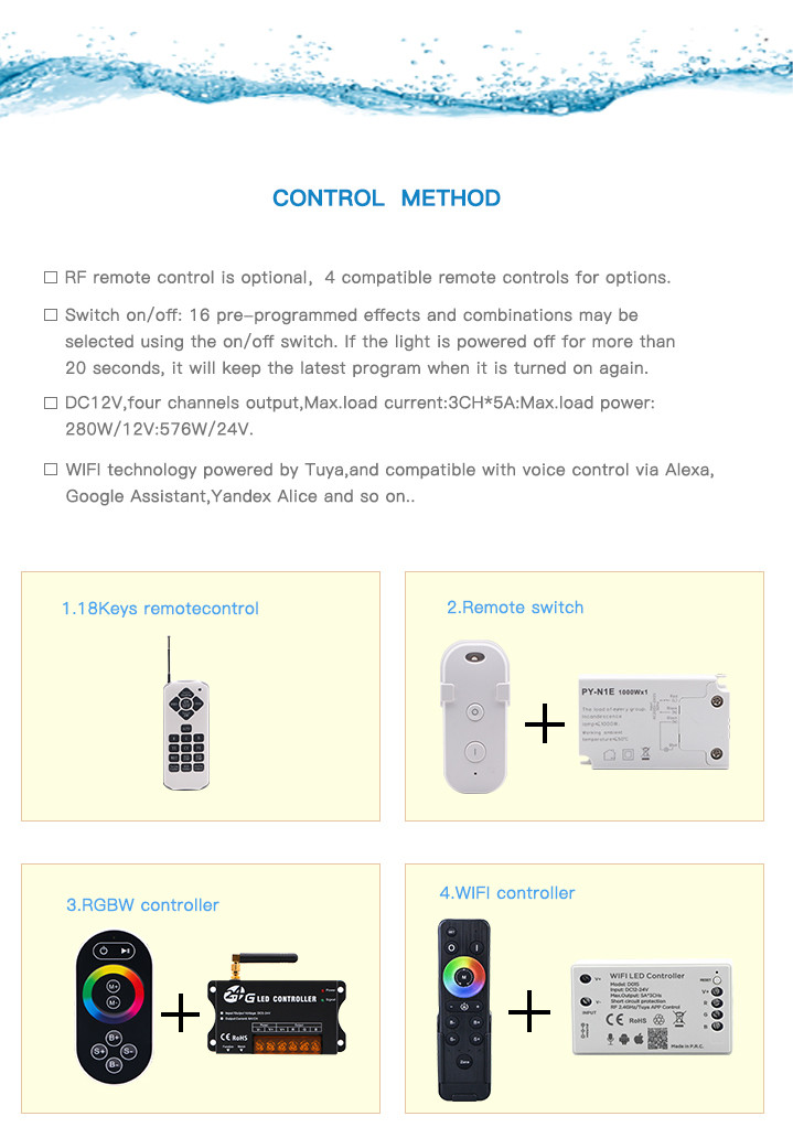 Buy Led Liner Pool Light Switch Control Ac 12v For Plastic Film ...
