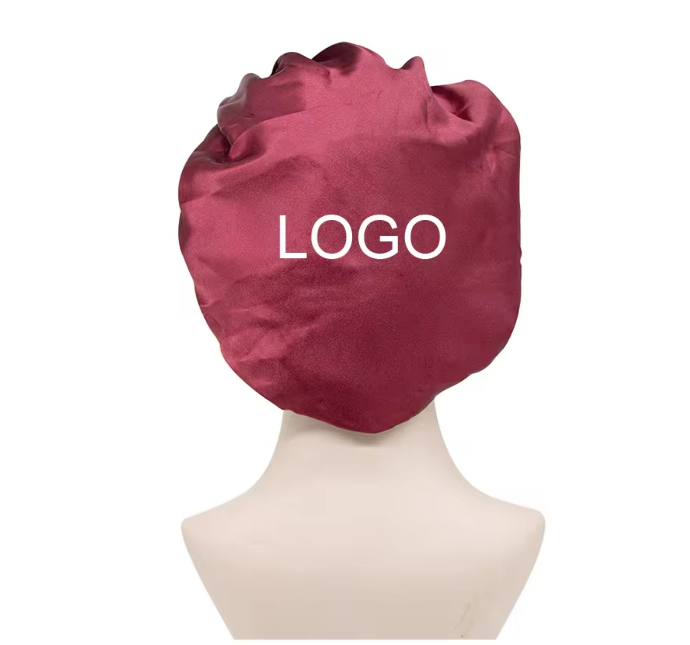 Buy Low Moq Customized Elegant Satin Hair Bonnets Elastic Turban Bath ...