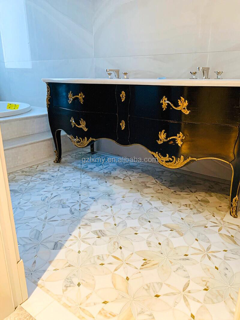 Buy Lx Natural Stone Mosaic Calacatta White Marble Decoration Tile New ...