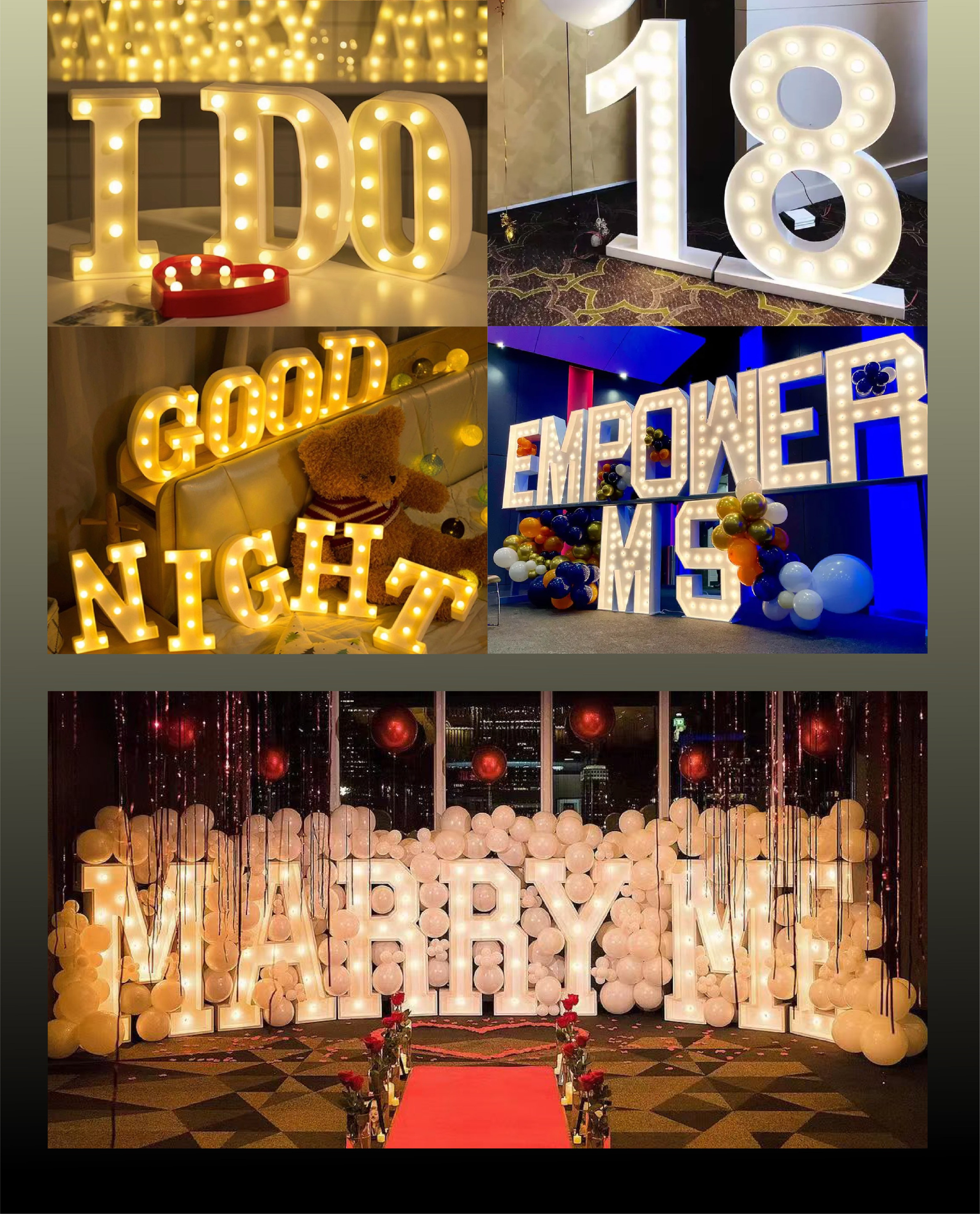 Buy Marquee Letters Led Letter Light Up Sign Marquee Letter Logo For ...