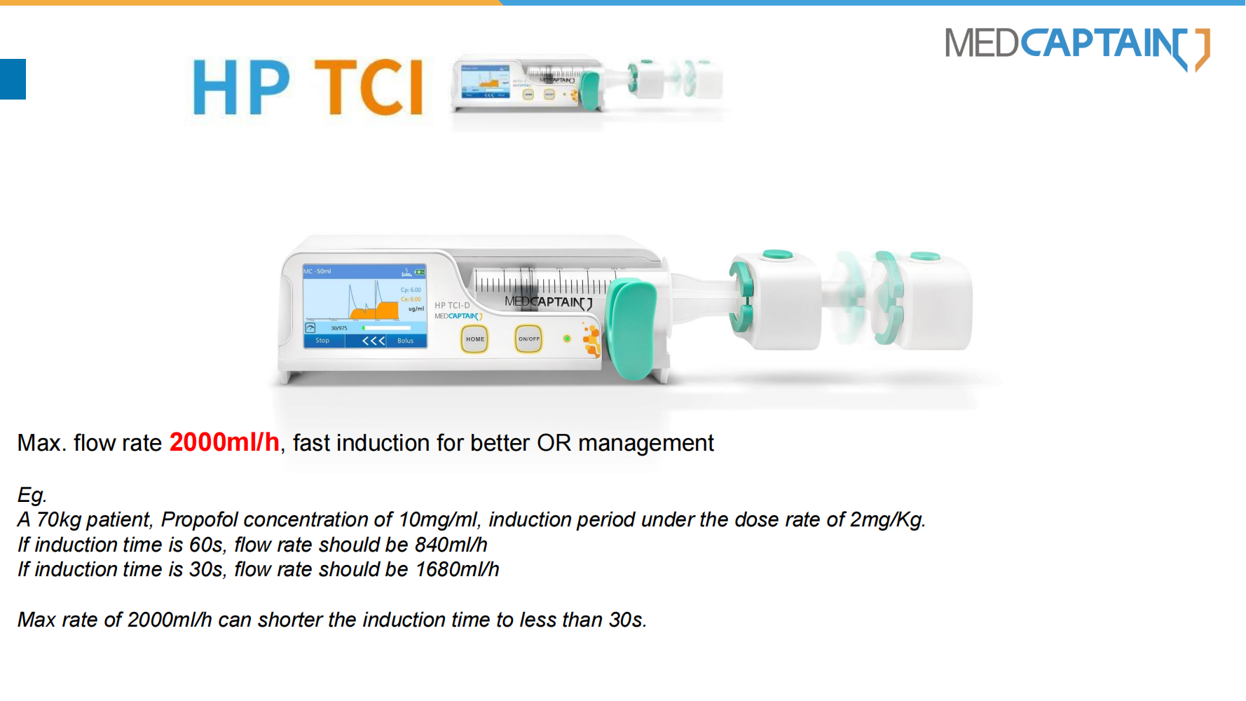 Buy Medcaptain Tci Syringe Pump For Anesthetist Injection Target ...