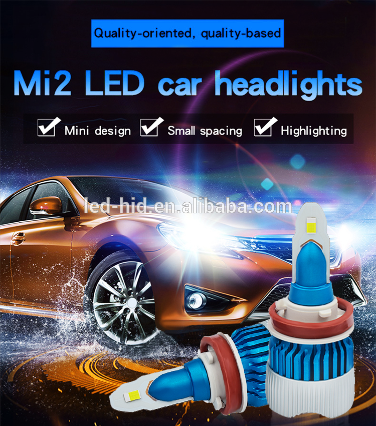 Buy Mi2 Car Led Headlight H7 H4 H1 H11 H3 9006 72w 8000lm 6500k 12v 24v For Auto  Headlamp Csp Fog Light Bulb from Guangzhou Yalifu Optoelectronics  Technology Co., Ltd., China