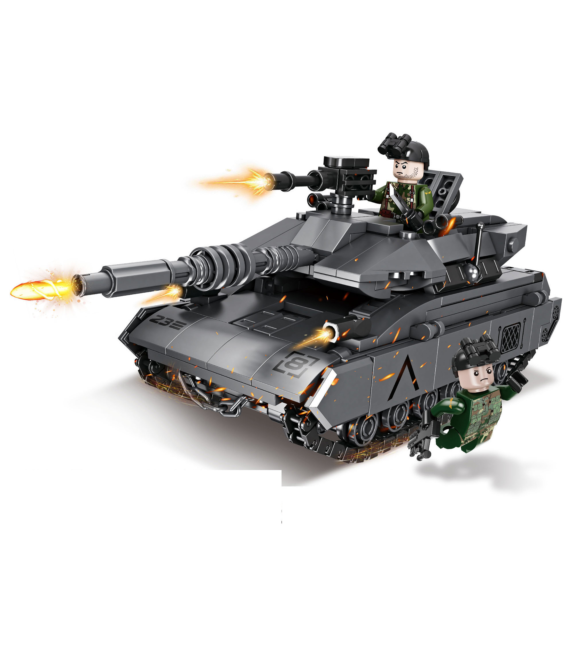 Model Tank Diy Blocks Buy Military Tank Model Soldier Figures Diy Assemble Game Toy Building ...