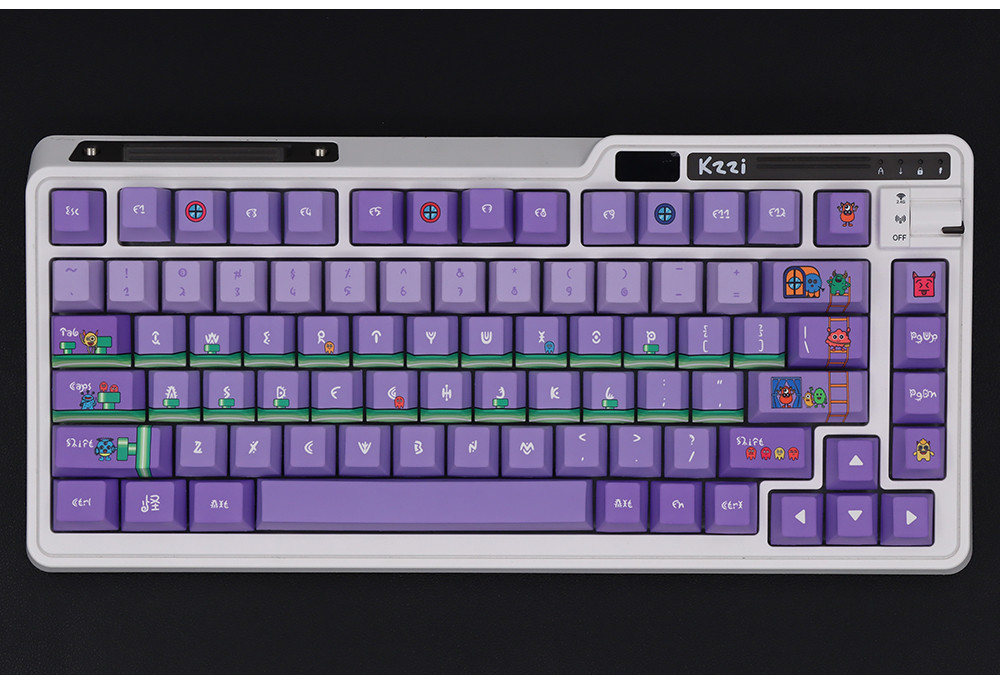 Monster Key Board Layout Buy Monster Family Keycaps Purple Cute Cherry Profile Keycap 139/151 ...