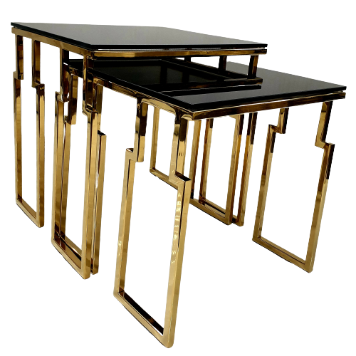 Multi Level End Table Buy Multi Purpose High Quality Gold Pvd Nested Side Table Also Used As ...