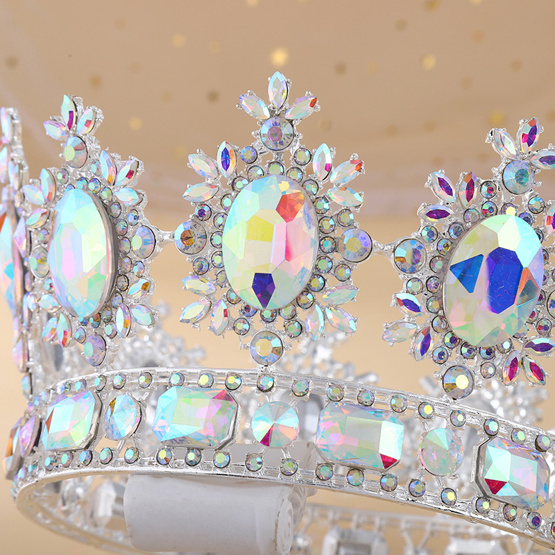 Pageant Rounds Buy New Baroque Ruby Crystal Beauty Pageant Round Crown Bride Headdress ...