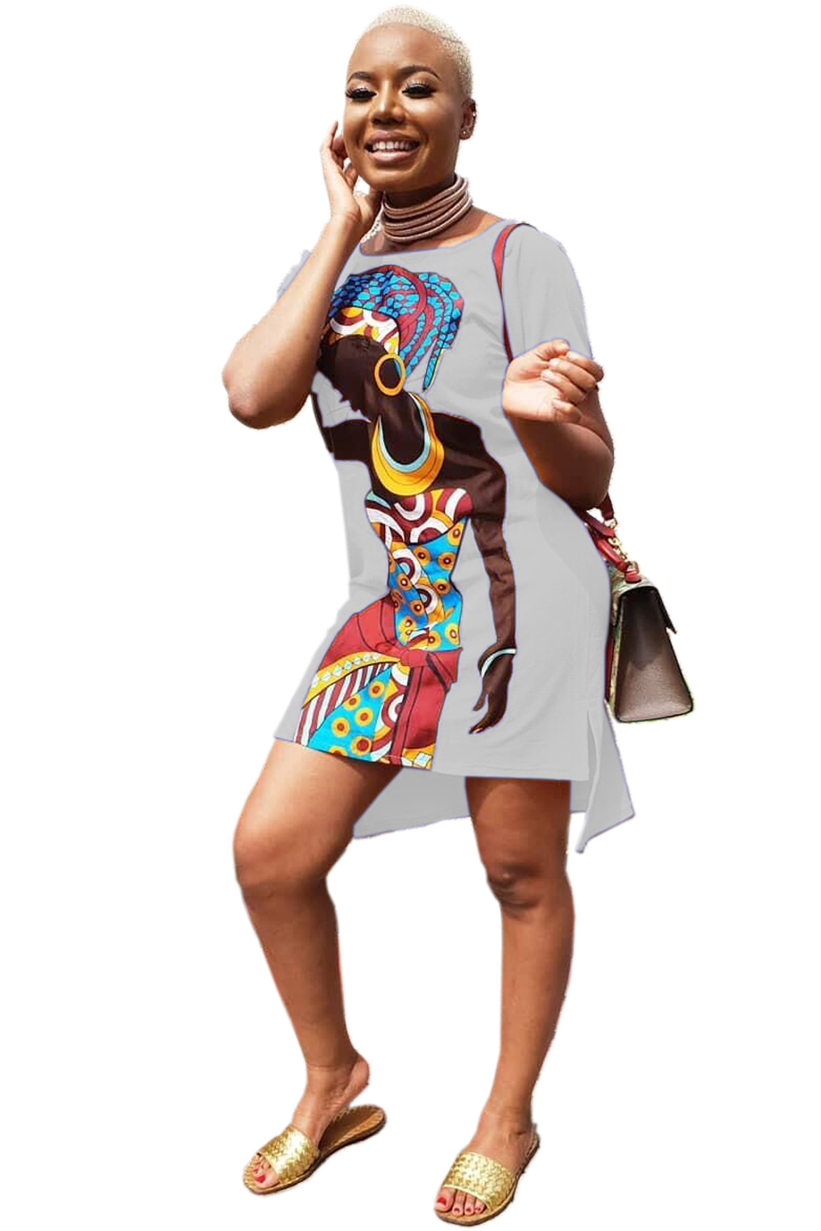 Buy New Fashion African Girl Print Casual Dress,african Women's Dress from  Henan Hairfly Beauty Products Co., Ltd., China