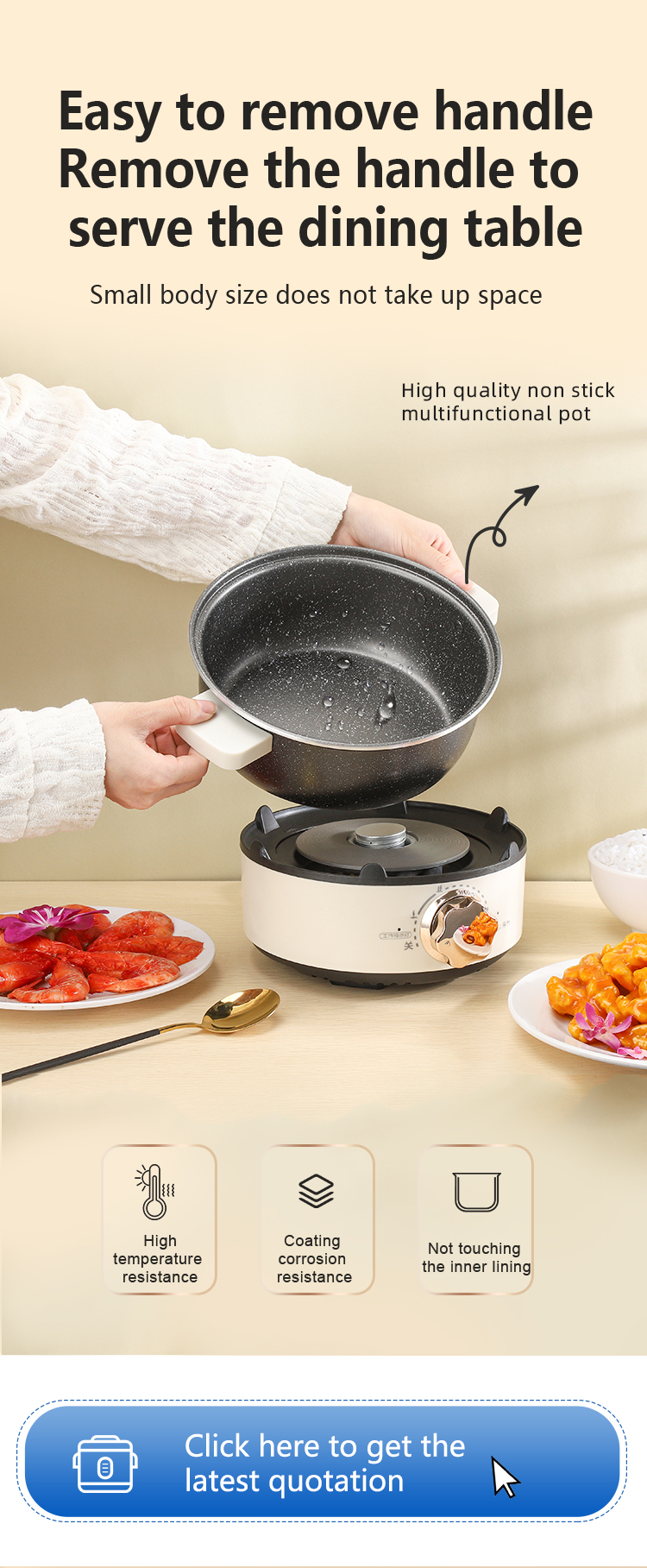 Buy New Materials Nonstick Electric Cooking Pot Multifunctional For ...