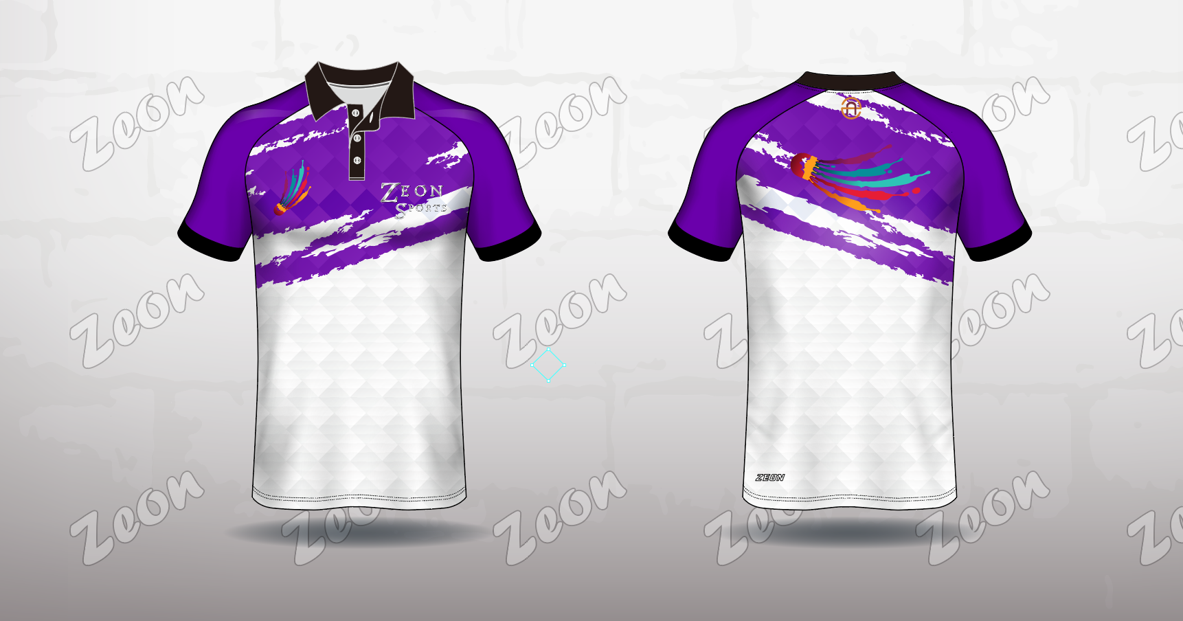 Ro Badminton Jersey Purple White