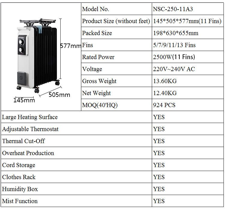 Naeem Radiator Buy Oil Filled Radiator Electric Room Heater 11 Fins from Ningbo Kadeer ...