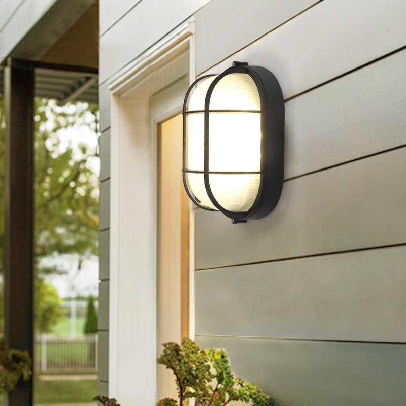 Buy Outdoor Led Waterproof Lourved Round Garden Bulkhead Wall Lights ...