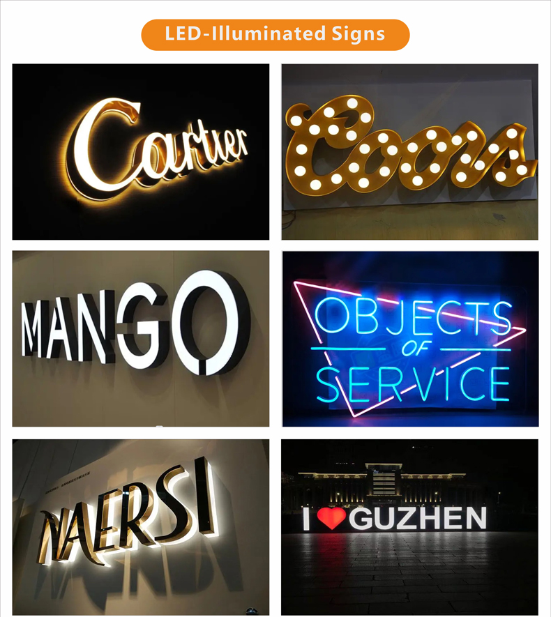 Buy Outdoor Stainless Steel Store Name Sign Board 3d Lighted Logo ...