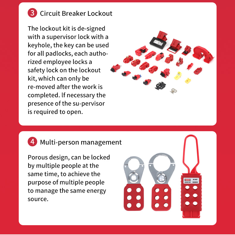 Buy Qvand Electrical Breaker Safety Lockout Tagout Kit Devices from ...