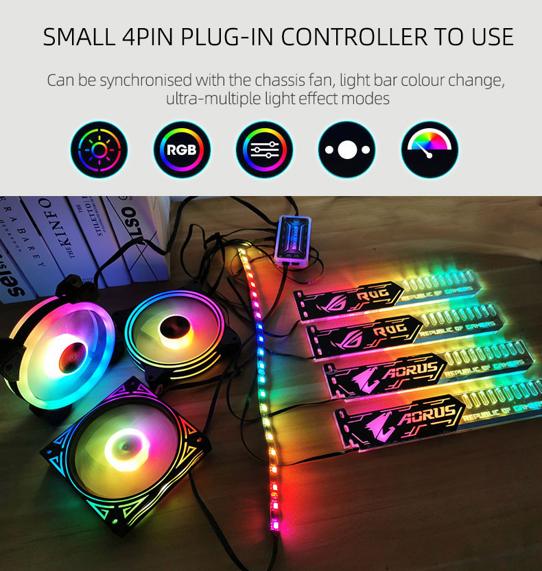 Buy Rgb Gaming Decorative Pc Desktop Computer Accessories 25cm Gpu ...