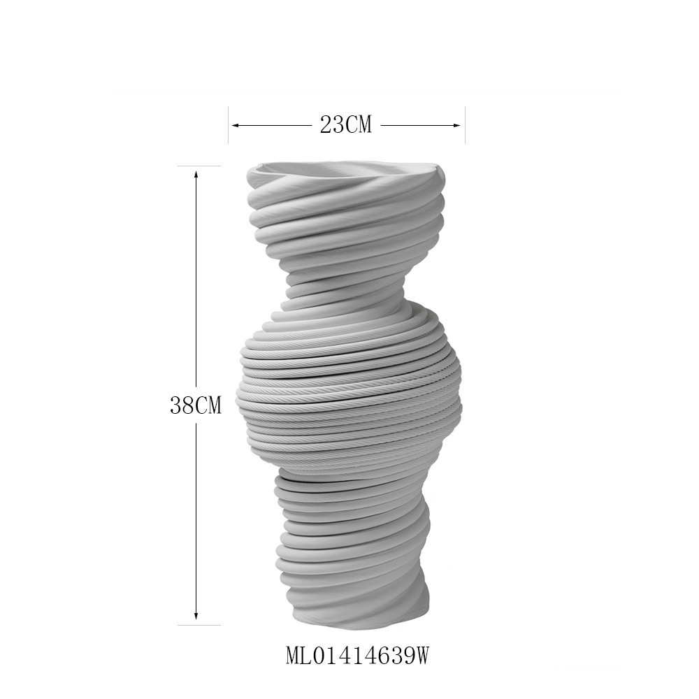 Buy Round Shape 3d Print Rope Surround Design Ceramic & Porcelain Vases ...