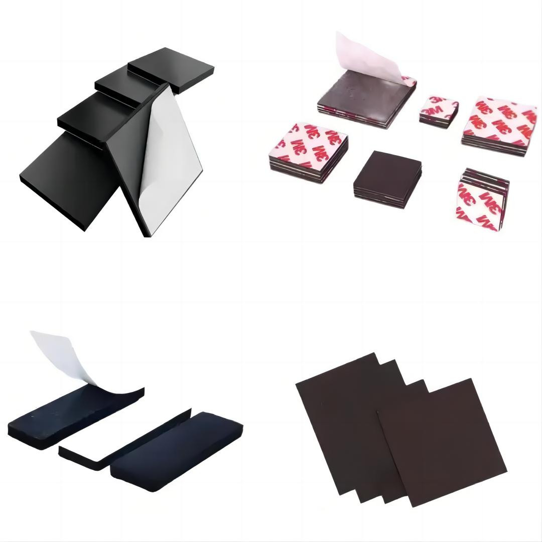 Buy Rubber Magnetic Materials Square Magnetic Sheet Tape Wall Mount ...