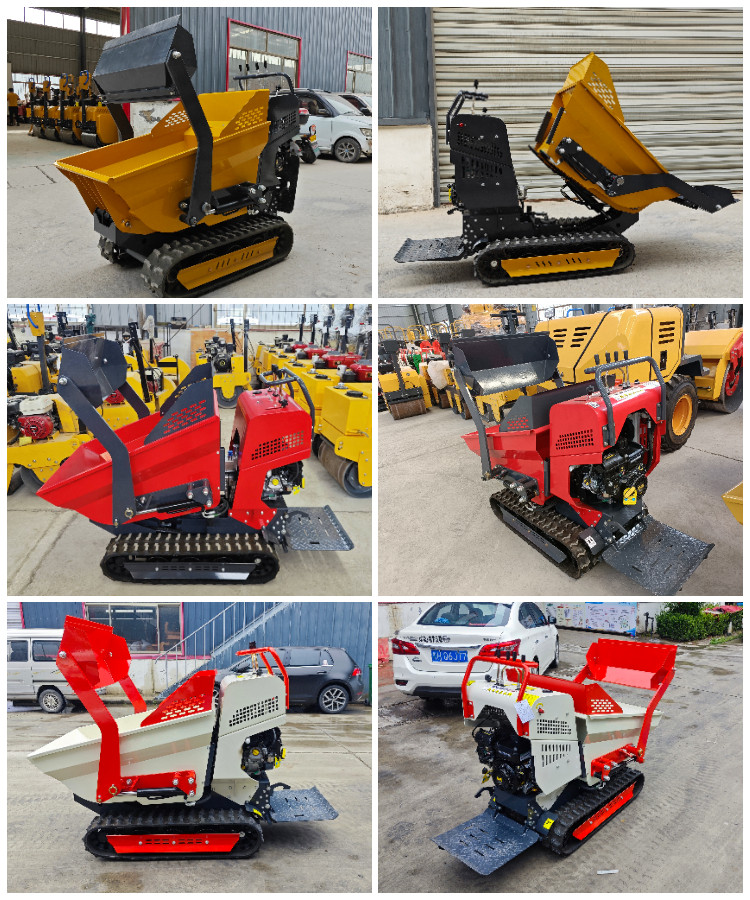 Buy Rubber Track Self Loading Bucket Crawler 500kg 1000kg Tracked Mini ...