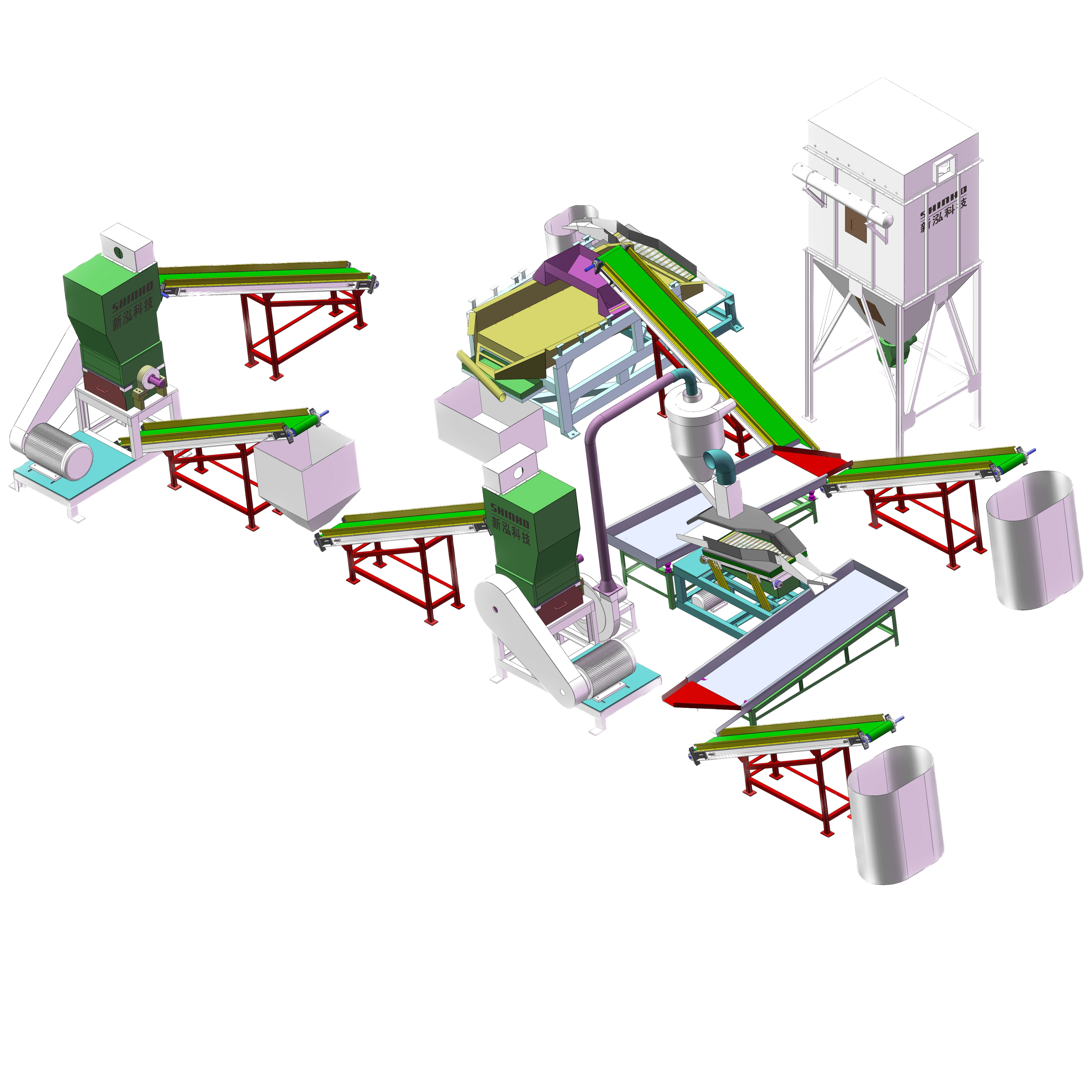 Buy Shinho Auto Granulator Raw Material Pp Pvc Waste Plastic Crusher ...