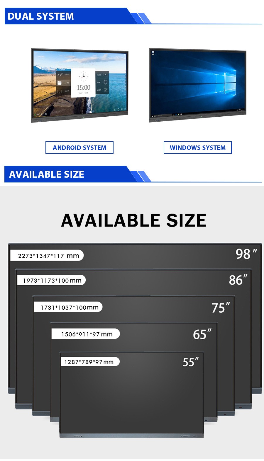 Buy Smart Board 85 Inch Interactive Panel Smart Whiteboard 20 Points ...
