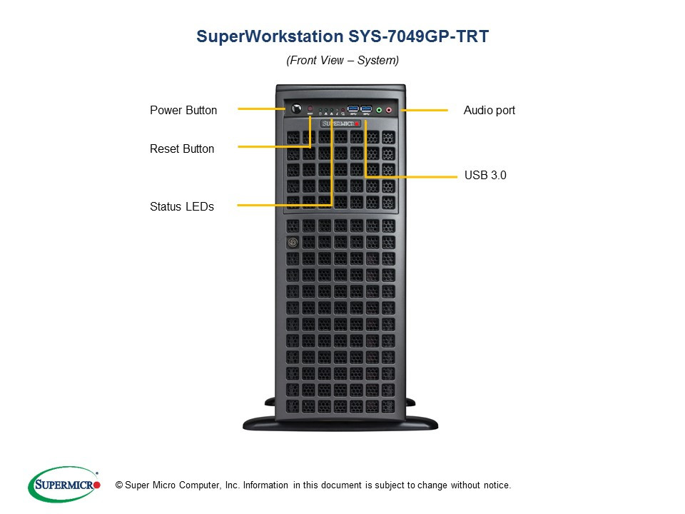 Buy Superserver Sys-7049gp-trt Deep Learning Virtualization Training ...