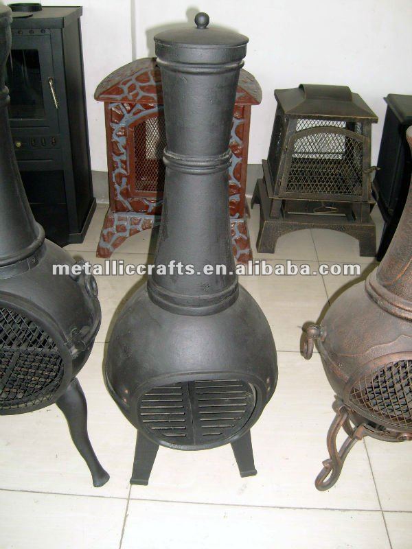 China Large Solid Cast Iron Outdoor Chiminea With Weave Pattern  Manufacturers, Suppliers, Distributor - Factory Direct Price - Gnee Garden