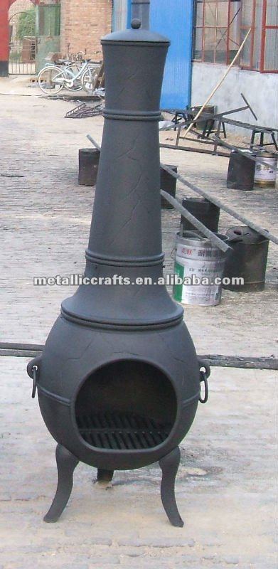 China Large Solid Cast Iron Outdoor Chiminea With Weave Pattern  Manufacturers, Suppliers, Distributor - Factory Direct Price - Gnee Garden