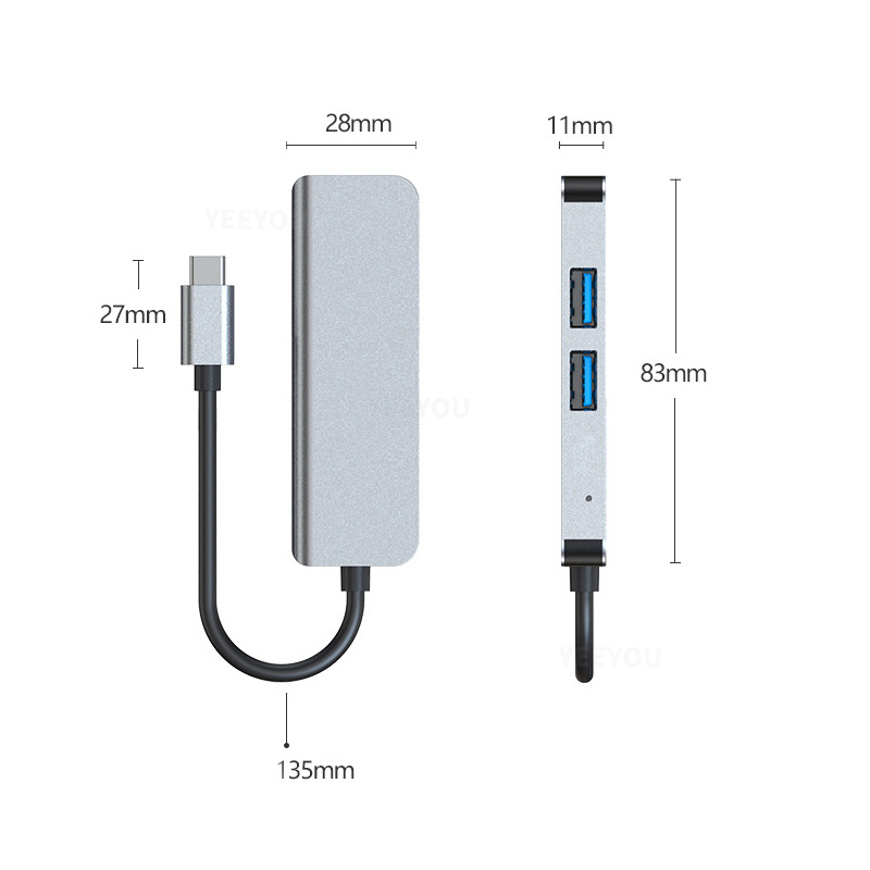 Buy Type-c 3 In 1 Docking Station Usb 3.0 To Hdm1 Adapter Triple ...