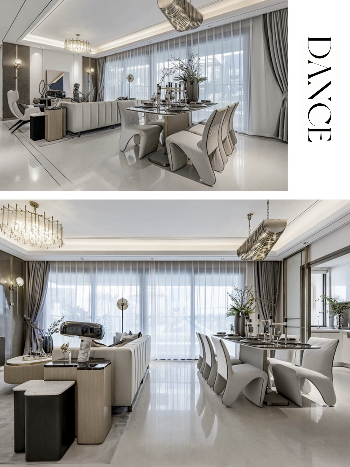 Buy Unique Design Modern Dining Table Chairs Set Marble Top Dining ...