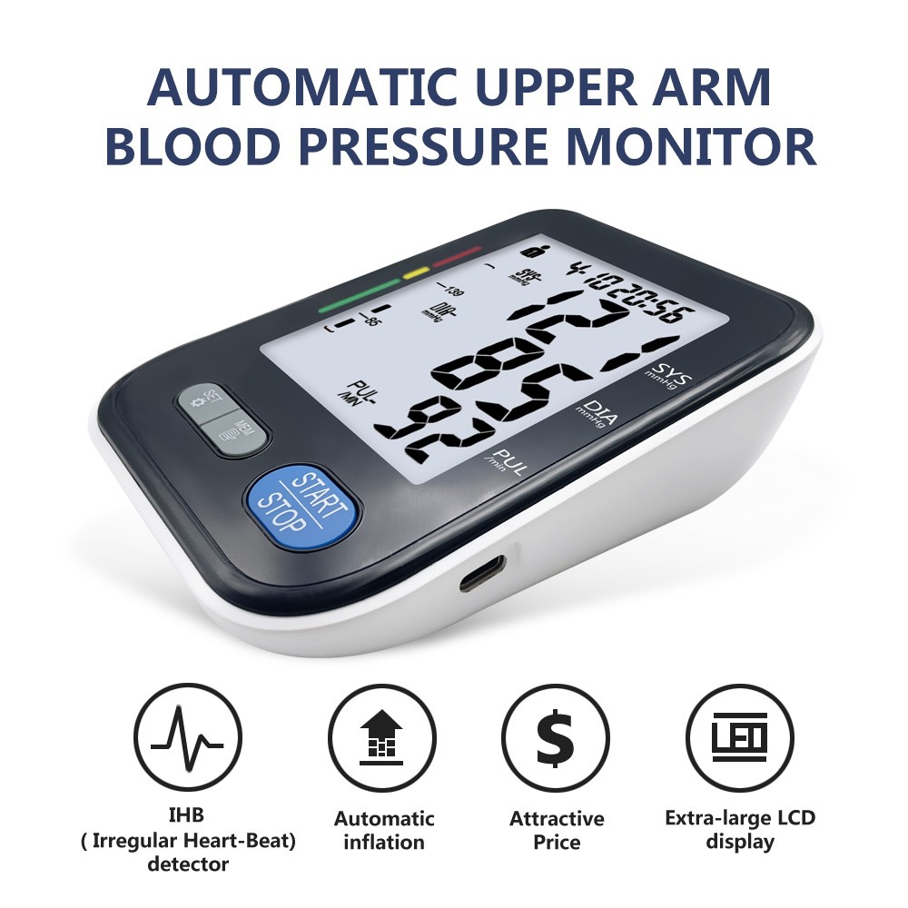 Buy Upper Arm Digital Blood Pressure Monitor Meter Bluetooth Lcd ...