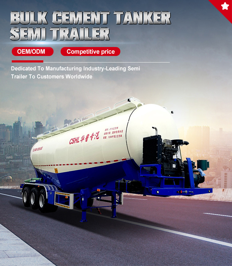 Buy V-shape W-shape Powder Transport Bulk Material Tanker Cement ...
