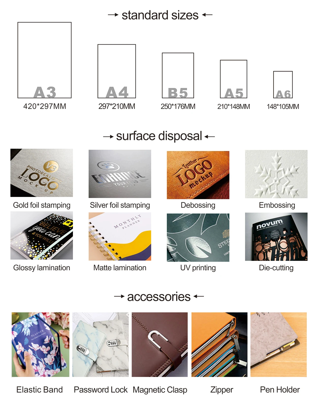 Buy Vertical Spiral Sticker Notebook Customized Study Work Office ...