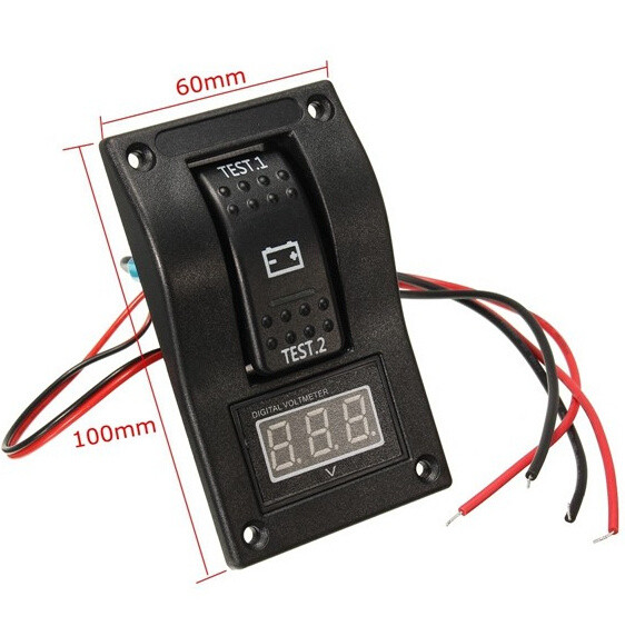 Buy Voltmeter Battery Test Panel Rocker Switch Dpdt/on-off-on For ...