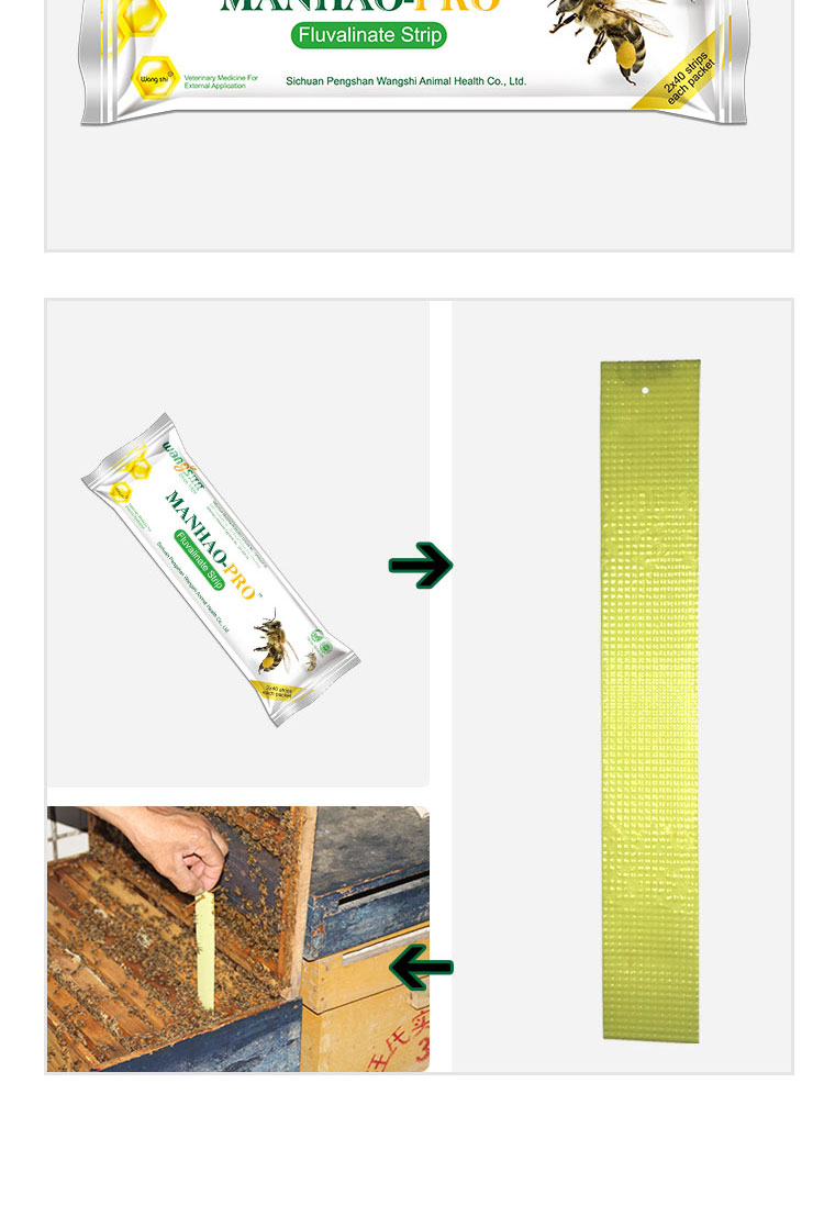 Buy Wangshi Manhao-pro Bee Strip For Varroa Mite Control from Sichuan ...