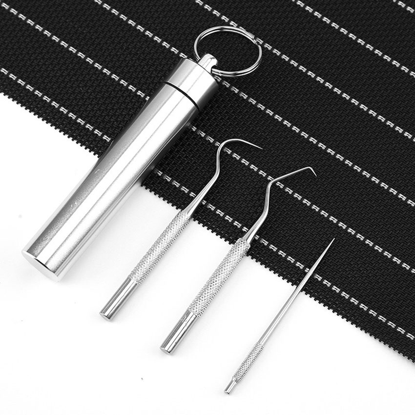 Buy Waterproof Stainless Steel Mini Toothpicks Kit Reusable Metal