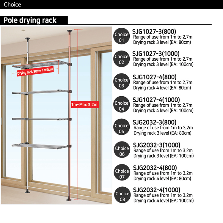 Buy Wellex Sjg Series Pole Drying Rack Ceiling To Floor With Spring Tension Adjustable Garment
