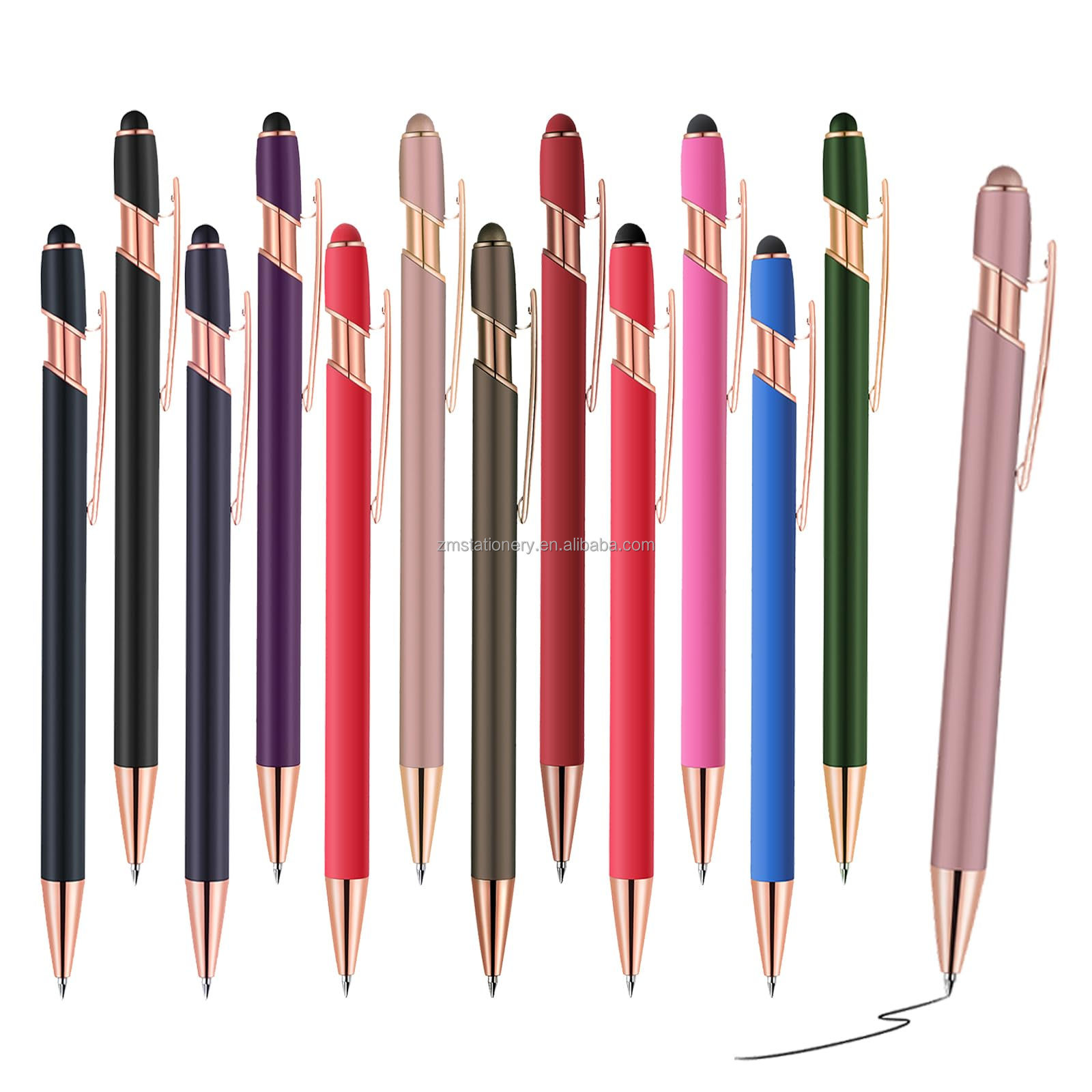 Buy Wholesale Custom Ballpoint Pen Personalized 2-in-1 Stylus Pen Touch ...