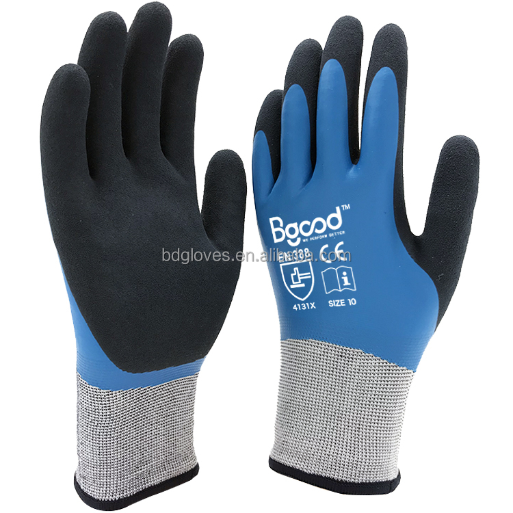 Polar Fleece Liner Thermal Cold Weather Work Double Coating Waterproof  Outdoor Fishing Garden Construction Ice Snow Gloves - China Gloves and  Safety Work Glove price