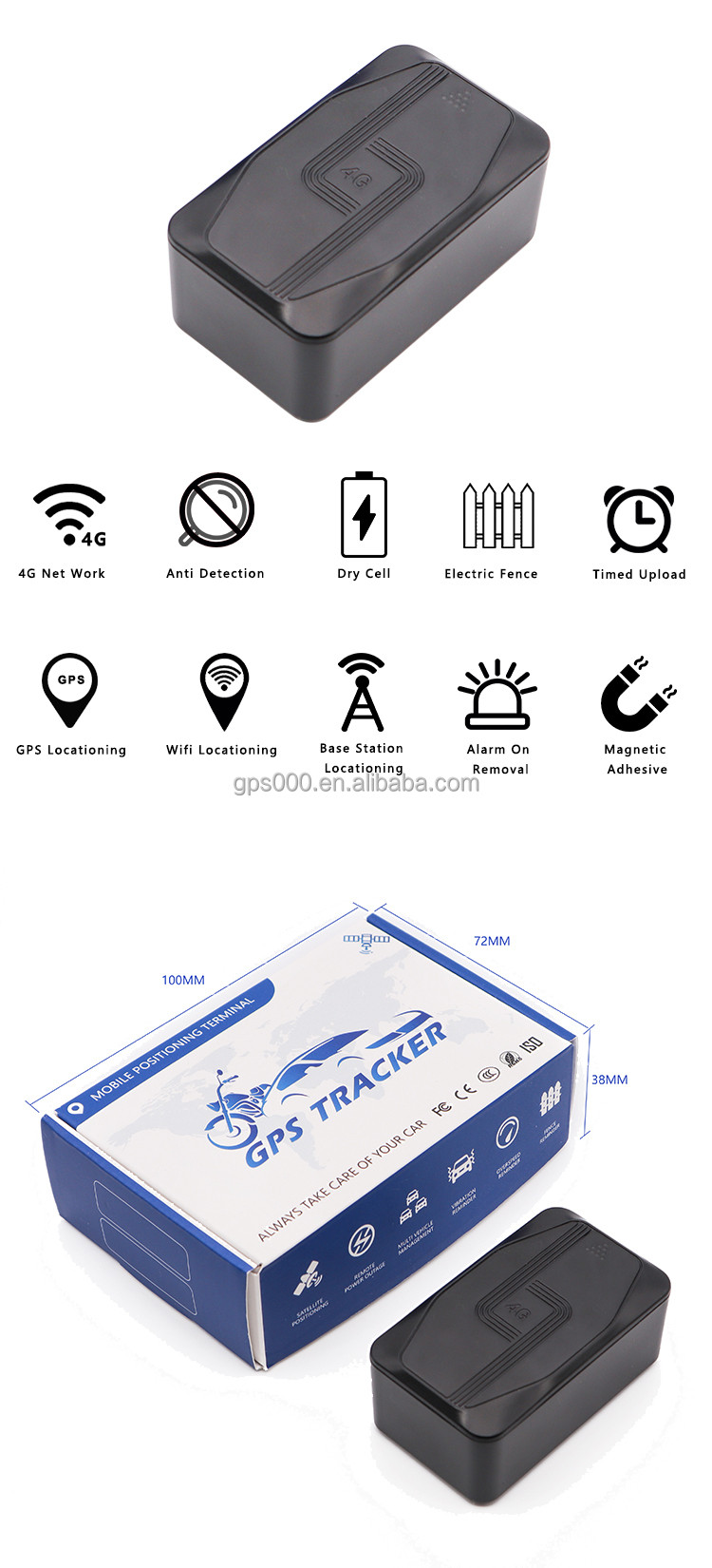 Buy Wireless 208x Ultra-long Standby Portable 4ggps Tracker For ...