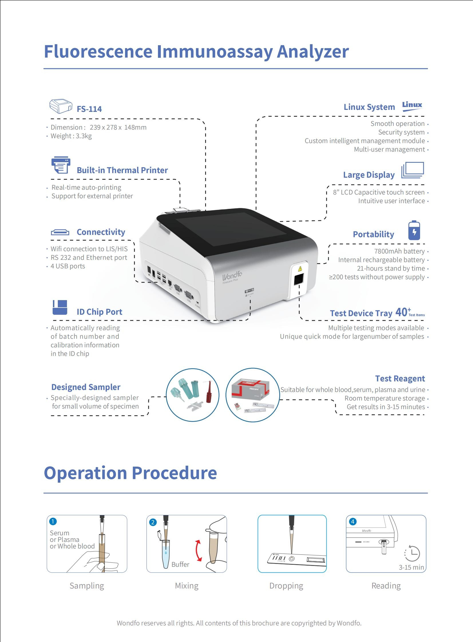 Fia Instruments Buy Wondfo Finecare Fia Meter Ii Plus Fs-114 Fluorescence Immunoassay ...