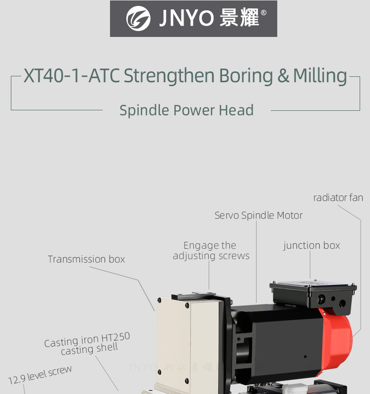 nahoo♪① Buy Xt40-1-e Jnyo Bt40/nt40 Cnc Boring Power Head Spindle Water