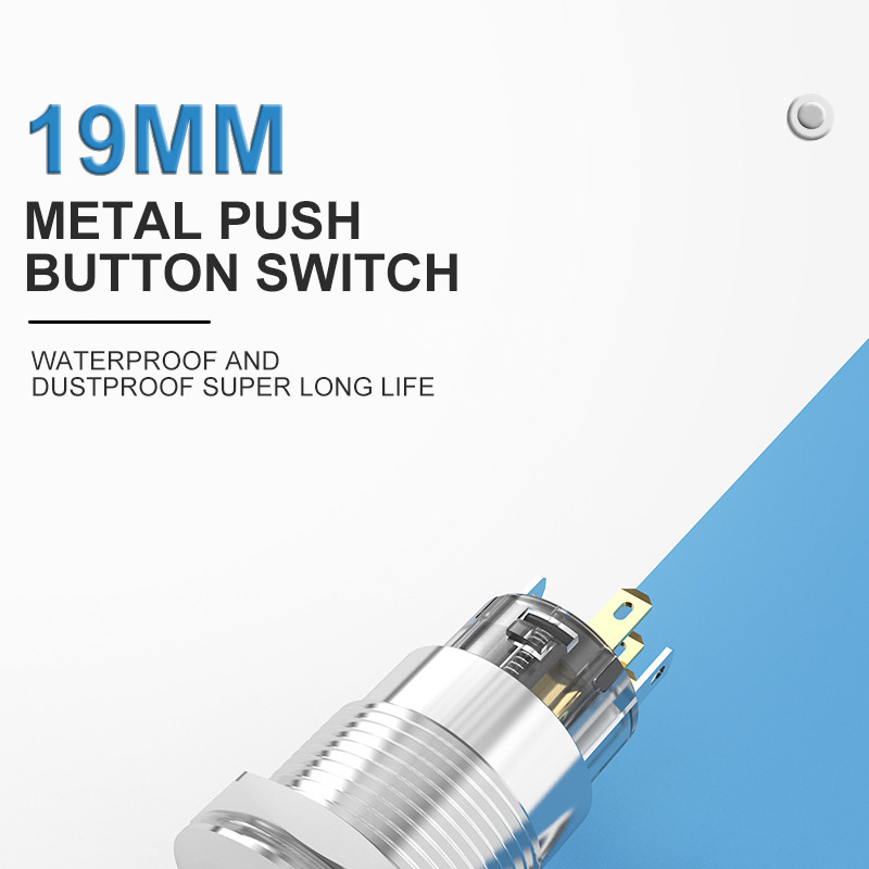 Buy Zlq19mm Ip67 Stainless Steel Button Switch Self-locking Or Self ...
