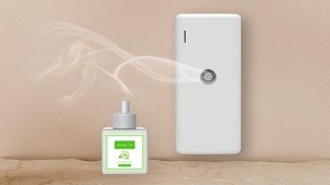 Tonemy PP Material Commercial Ultrasonic Scent Diffuser Battery Power Wall-Mounted Waterless Fragrance Diffuser Machine