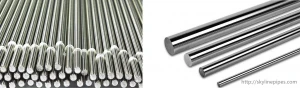 Chrome plated rods  in material CK45 for hydraulic cylinder piston rod application