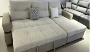 L Shape Fabric Sectional Sofa with Storage Chaise Lounge