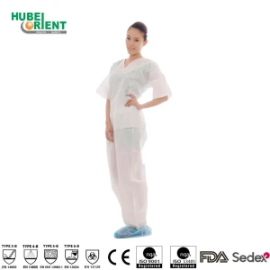 Blue/White Disposable SMS Scrub Suits