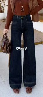 Fleece-lined winter jeans