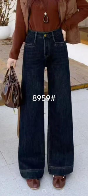 Fleece-lined winter jeans
