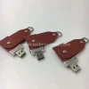 SL-003 brown 4gb 8gb PU leather usb thumb drive as exhibition gift