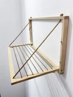 Towel drying rack, Clothes drying rack: Folk wall decor, Foldable rack, Laundry room storage